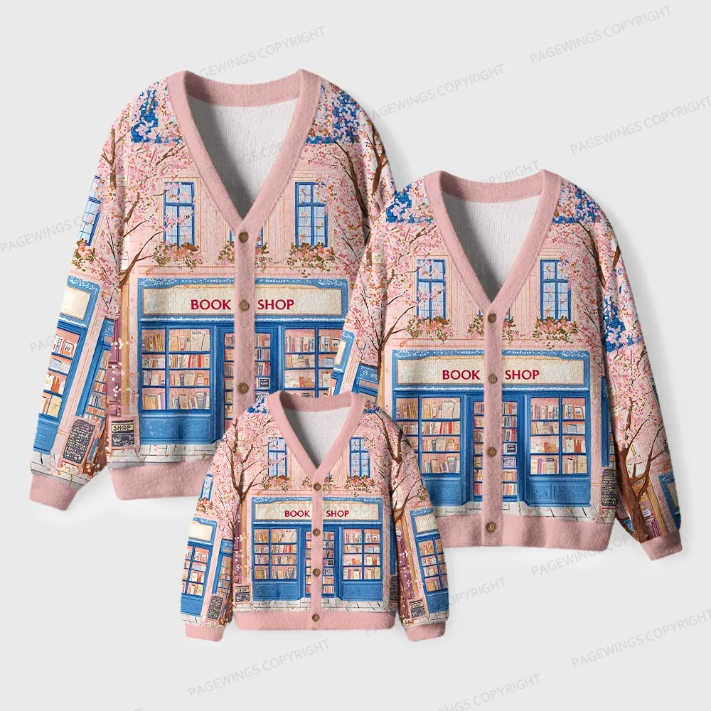 Pagewings Book Shop Unisex Ugly Cardigan Sweaters