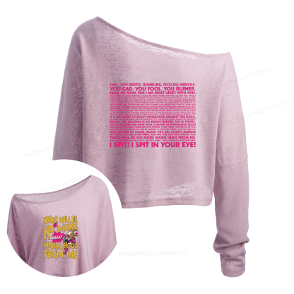 Pagewings Sci Fi Book Lover Slouchy Long Sleeve Off Shoulder T-shirt