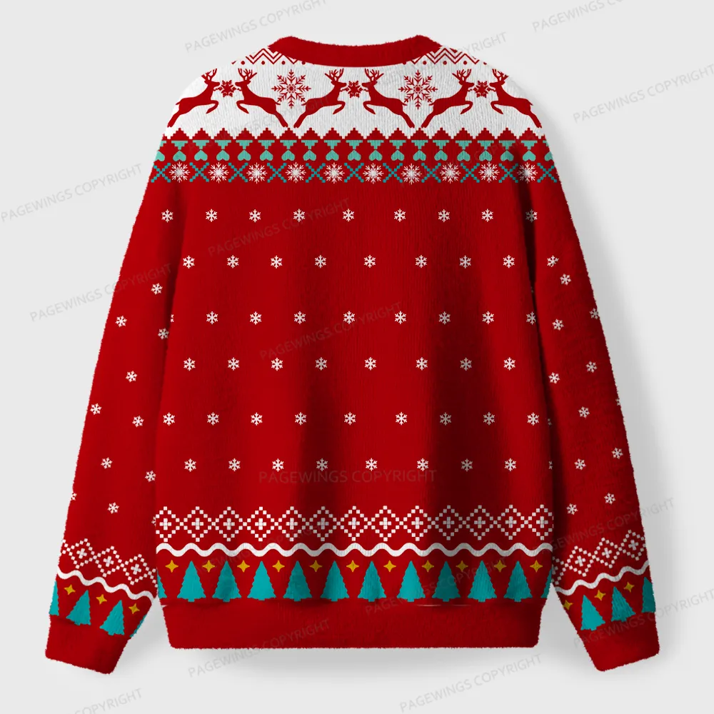 Pagewings Ghost Reading Unisex Ugly Knit Sweatshirt