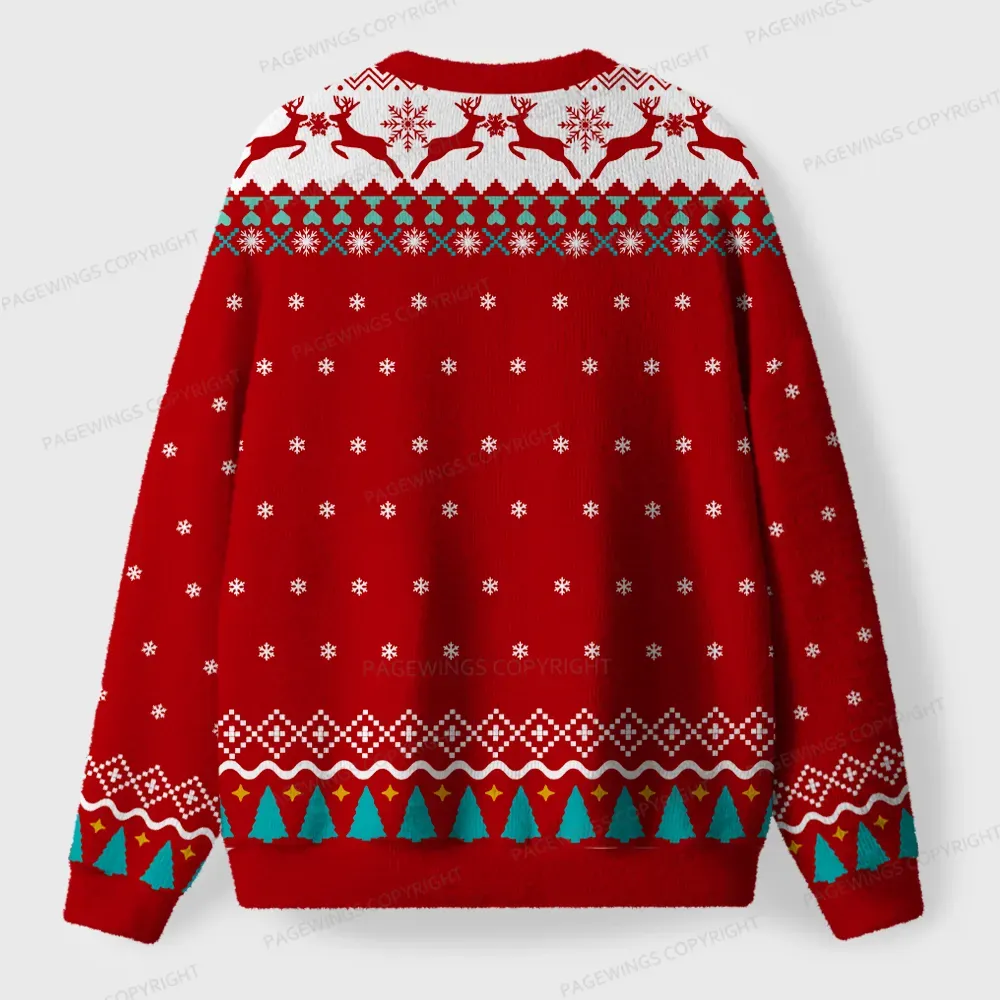 Pagewings Ghost Reading Unisex Ugly Knit Sweatshirt