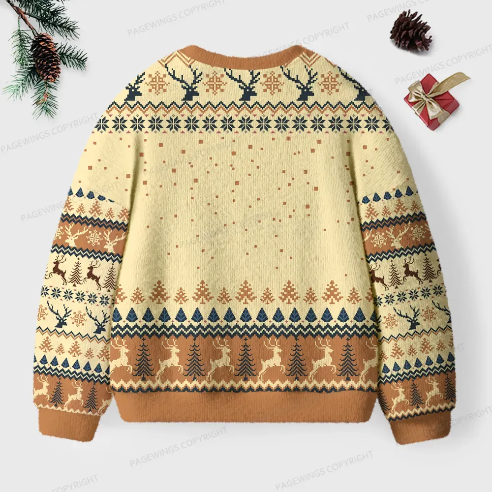 Pagewings Chasing That Book Fair High Unisex Ugly Knit Sweatshirt