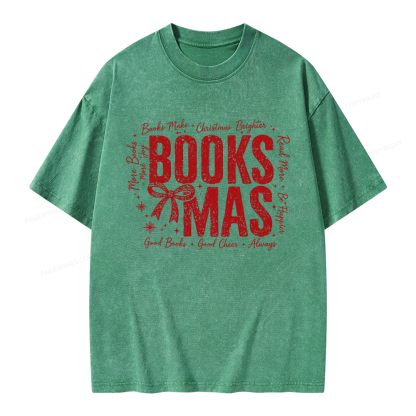 Pagewings Booksmas Unisex Washed T-shirt