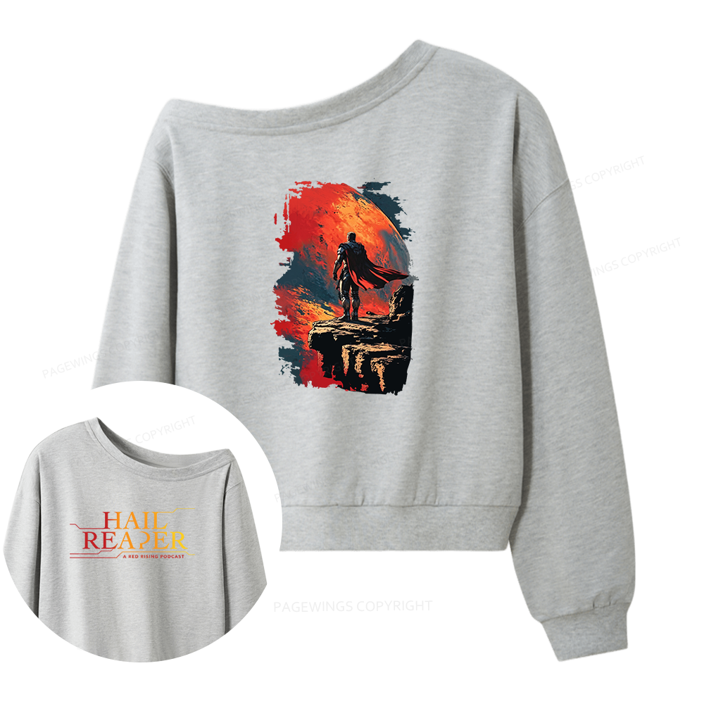 Pagewings Sci Fi Book Lover Women Off Shoulder Sweatshirt