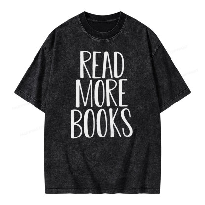 Pagewings Read More Books Unisex Washed T-shirt