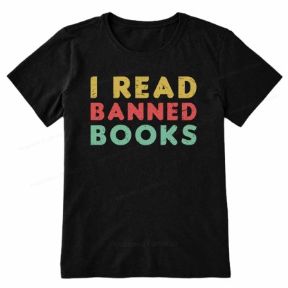 Pagewings Vintage I Read Banned Books Geek Readers T-Shirt Unisex Classic T-shirt
