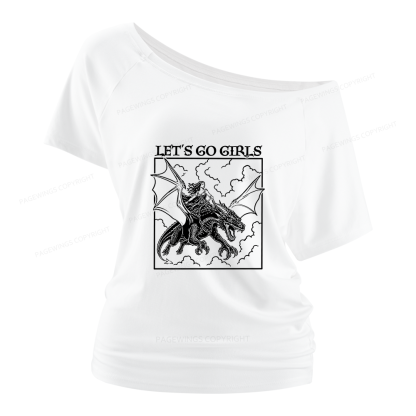 Pagewing Let's Go Girls Women Off Shoulder T-shirts