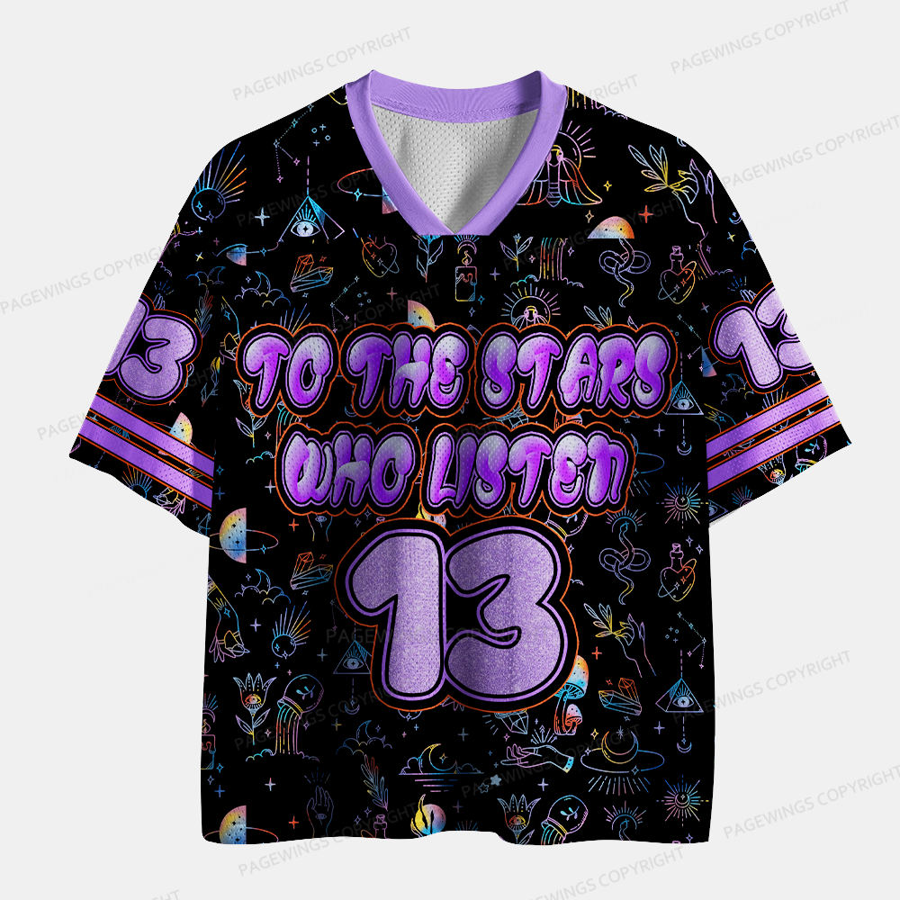 Pagewings To The Stars Who Listen Unisex Mesh Jersey