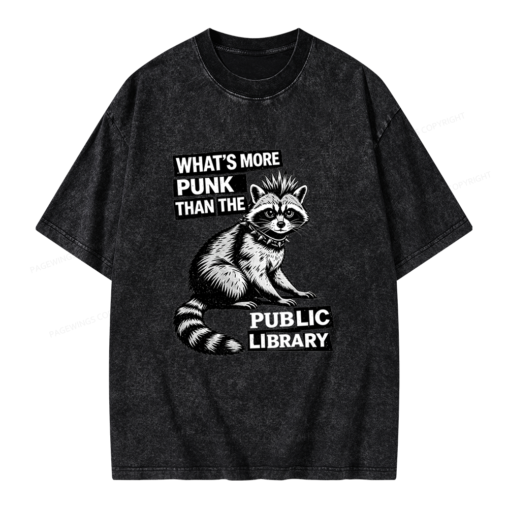Pagewings What's More Punk Than The Public Library Unisex Washed T-shirt