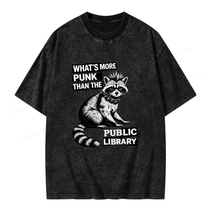 Pagewings What's More Punk Than The Public Library Unisex Washed T-shirt