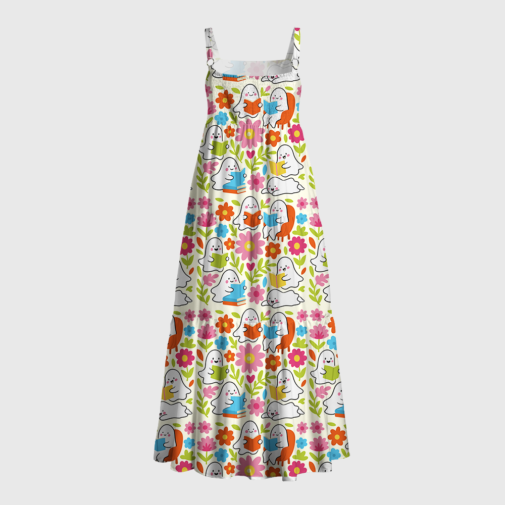 Pagewings Ghosts Love Reading Maxi Dress