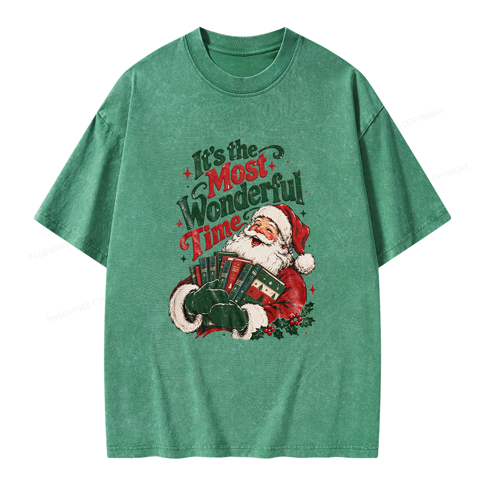 Pagewings Wonderful Time Unisex Washed T-shirt