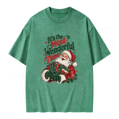 Pagewings Wonderful Time Unisex Washed T-shirt