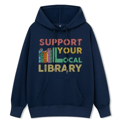Pagewings Support Your Local Library Unisex Classic Hoodie
