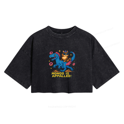Pagewings Mongo Is Appalled Women's Washed Cropped T-shirt