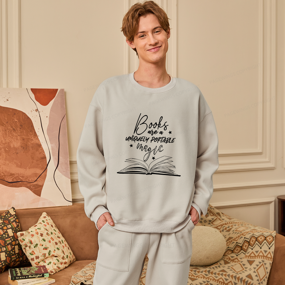 Pagewings Books Are A Uniquely Portable Magic Unisex Fleece Sweatshirt Set 