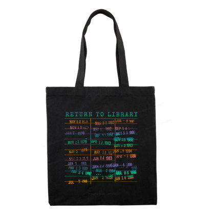 Pagewing Vintage Library Rainbow Tote Bag