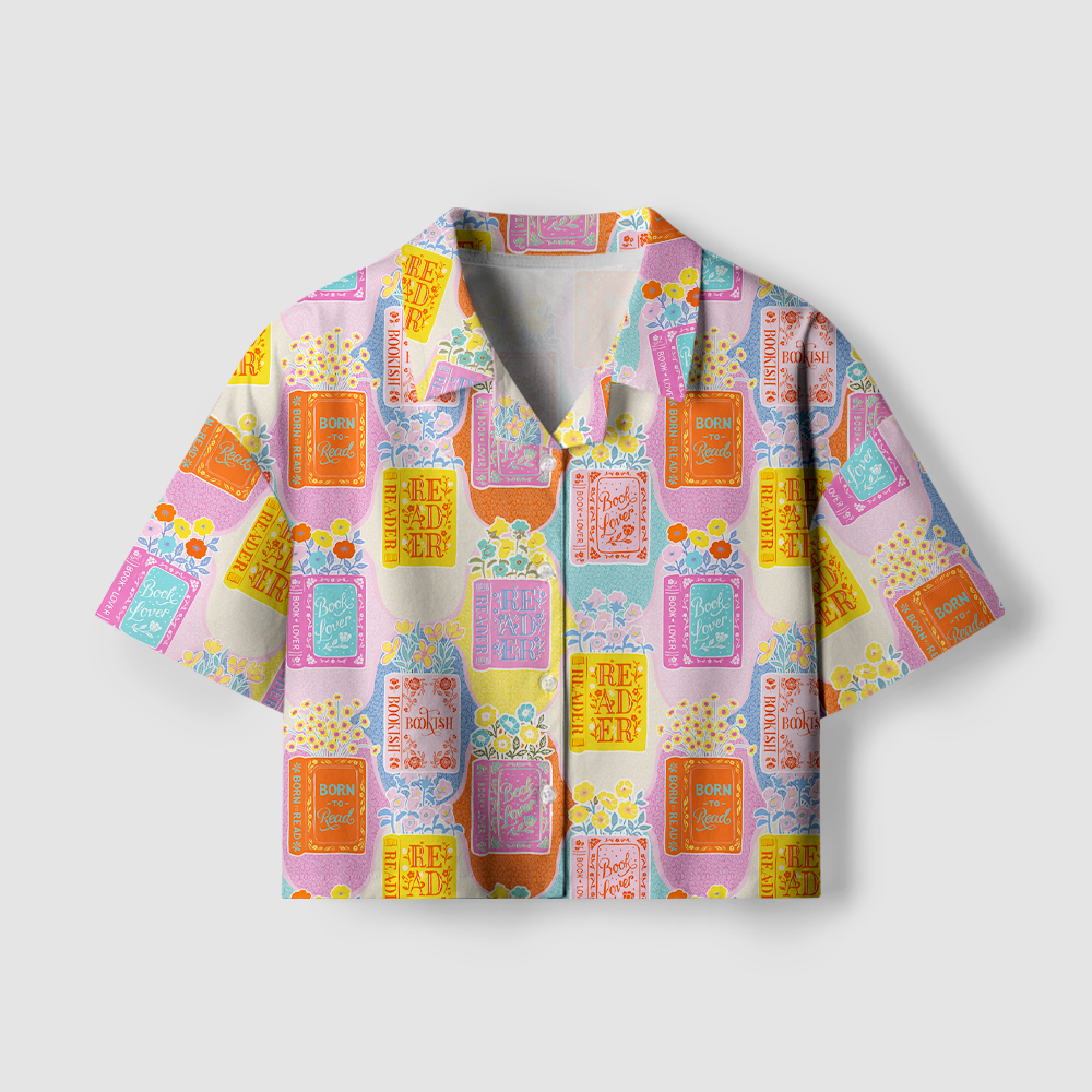 Pagewings Book Lover Women's Camp Shirt