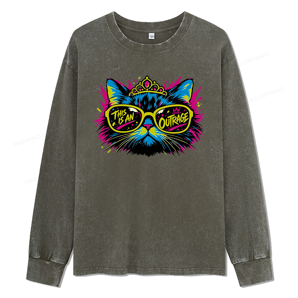 Pagewings Sci Fi Bookish Unisex Washed Long Sleeve T-shirt