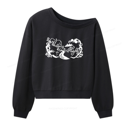 Pagewings Drive Me Mad Women Off  Shoulder Sweatshirt