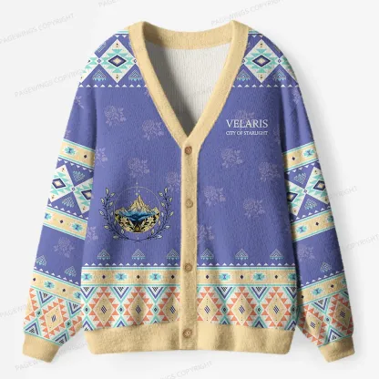 Pagewings Velaris City Of Starlight Unisex Ugly Cardigan Sweaters
