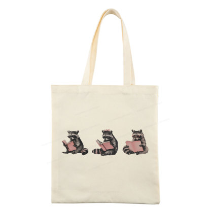 Pagewings Funny Raccoon Bookish Gift Tote Bag