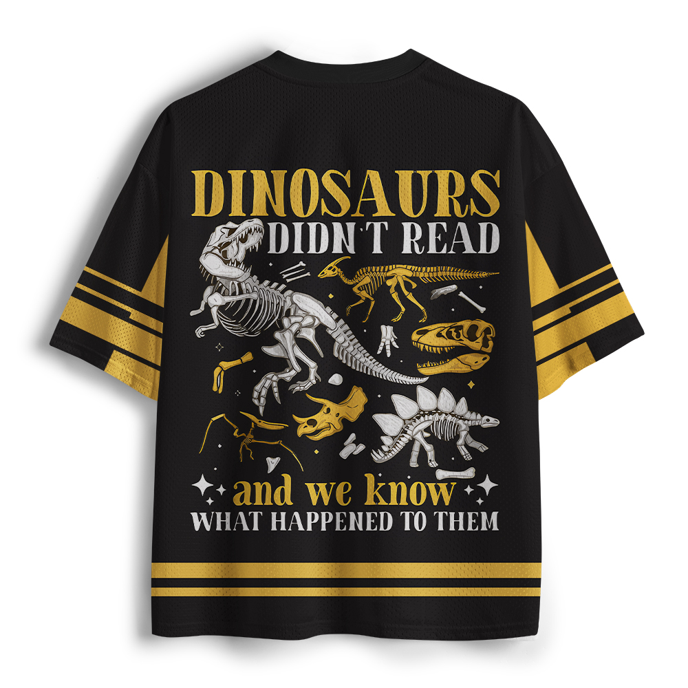 Pagewings Dinosaurs Didn’t Read Unisex Mesh Jersey