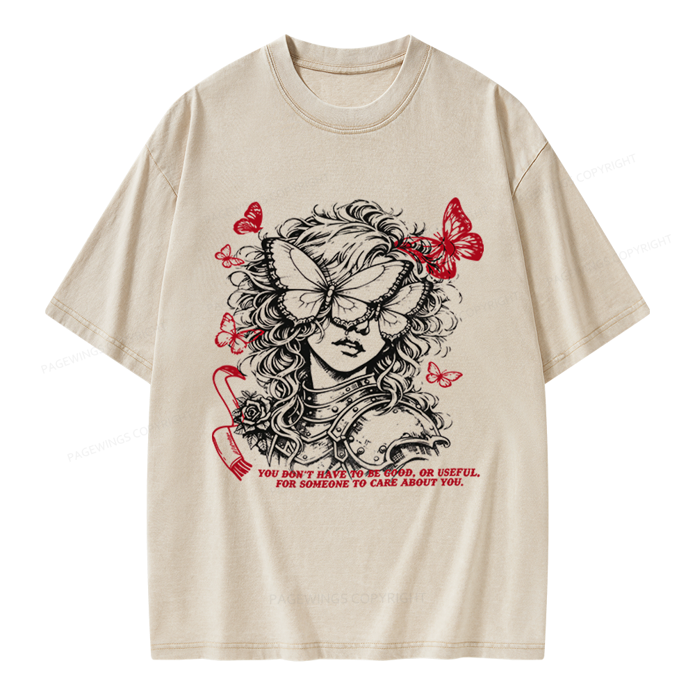 Pagewings Dark Fantasy Lover Unisex Washed T-shirt