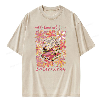 Pagewings All Booked for Valentines PNG Unisex Washed T-shirt