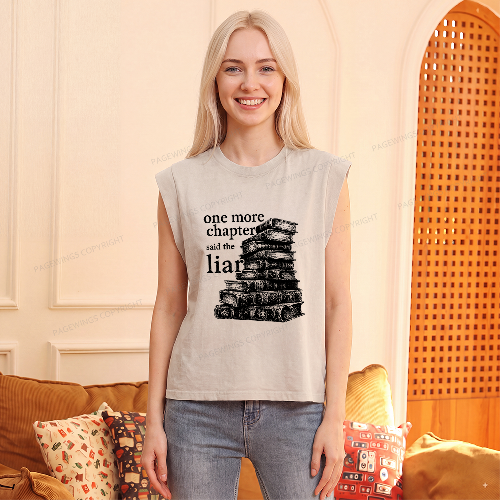 Pagewings One More Chapter Said The Liar Women's Washed Tank Top