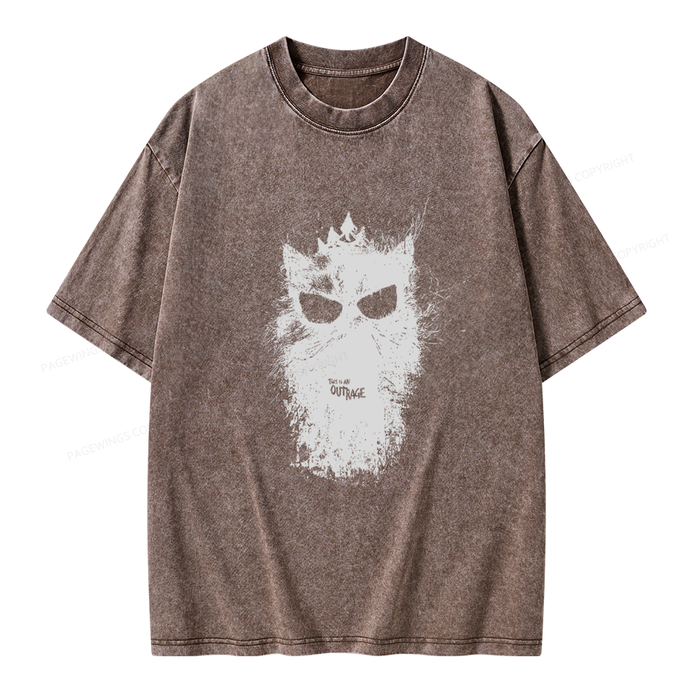 Pagewings This Is An Outrage Unisex Washed T-shirt