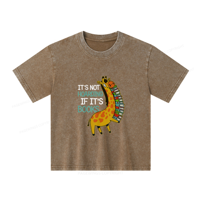 Pagewings It's Not Hoarding If It's Books Unisex Kids Washed T-shirt