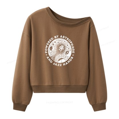 Pagewings Astrophage Women Off Shoulder Sweatshirt