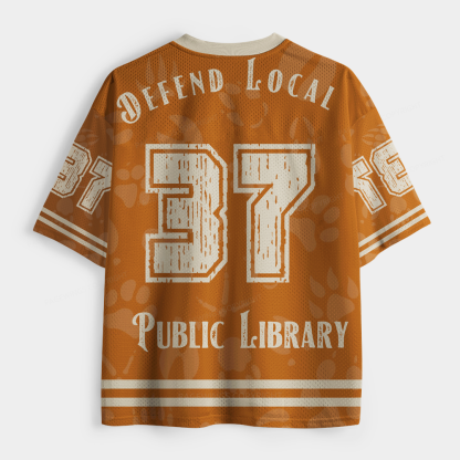 Pagewings Defend Local Public Library Unisex Mesh Jersey