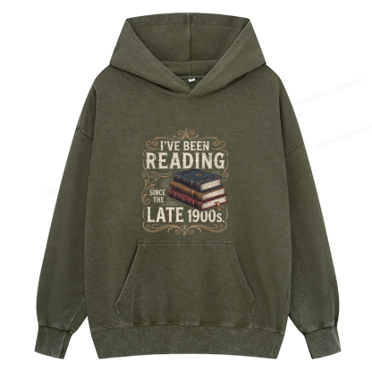 Pagewings Vintage Reading Since Late 1900s Unisex Washed Hoodie