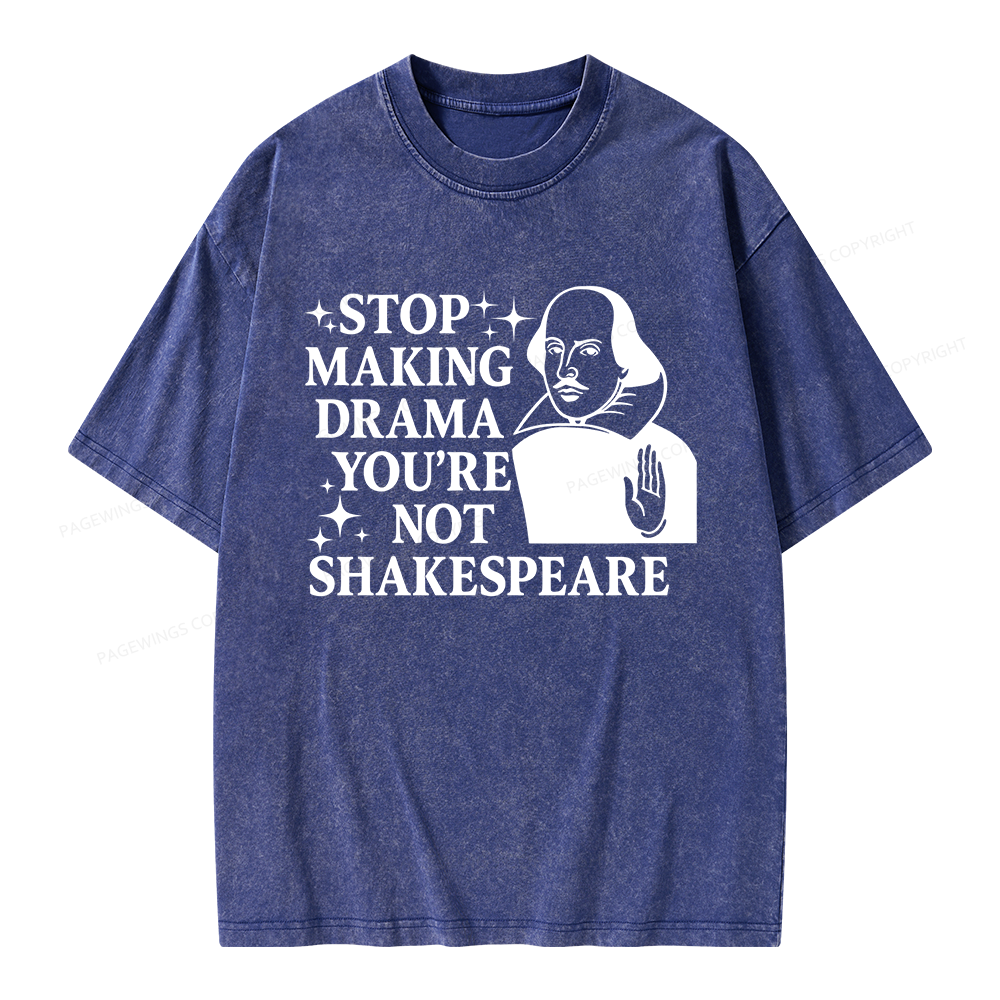Pagewings Stop Making Drama Unisex Washed T-shirt