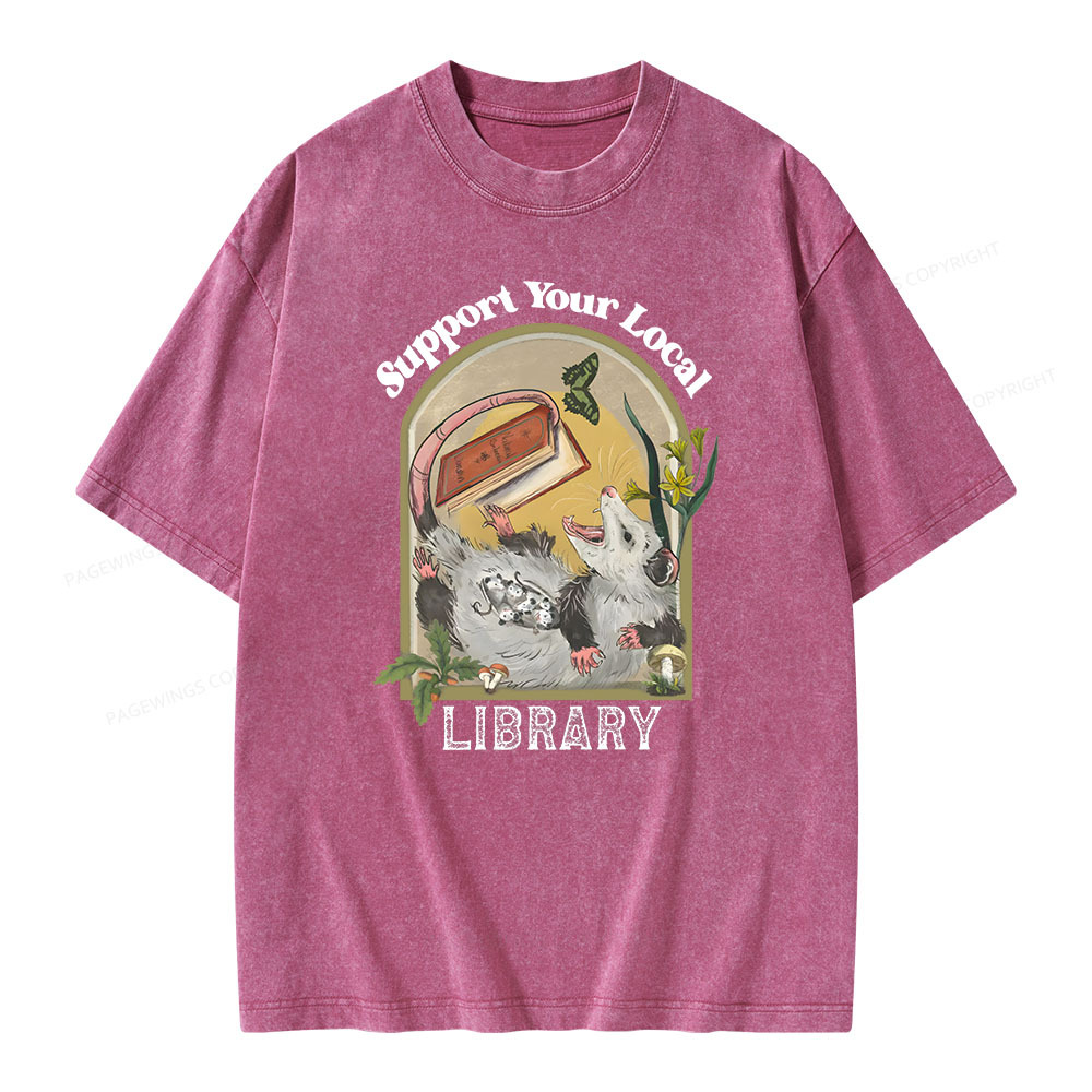 Pagewings Library Readers Make Leaders Jersey Short Sleeve Tee Unisex Washed T-shirt