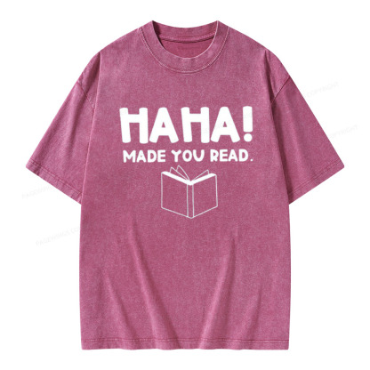 Pagewings Made You Read Unisex Washed T-shirt
