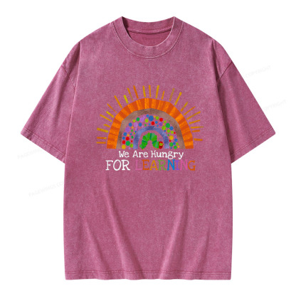 Pagewings We Are Hungry For Learning Unisex Washed T-shirt