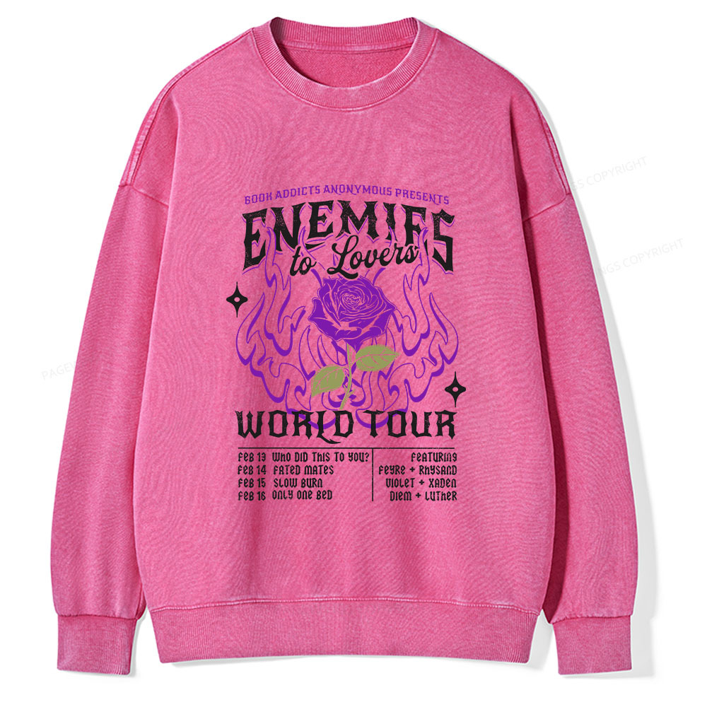 Pagewings Enemies To Lovers Comfort Colors Unisex Washed Sweatshirt