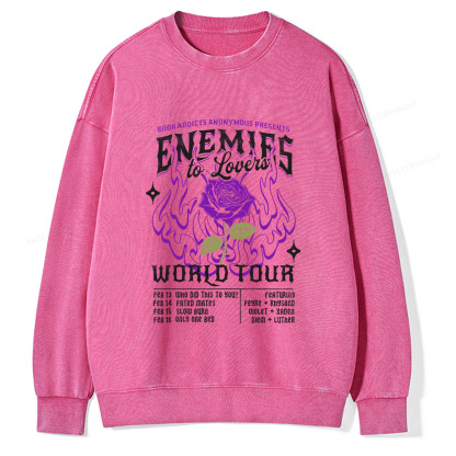  Pagewings Enemies To Lovers Comfort Colors Unisex Washed Sweatshirt
