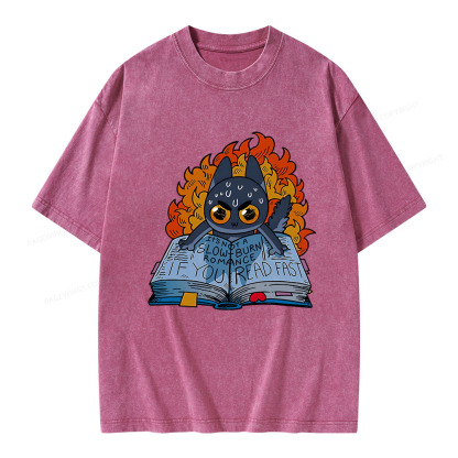 Pagewings If You Read Fast Unisex Washed T-shirt