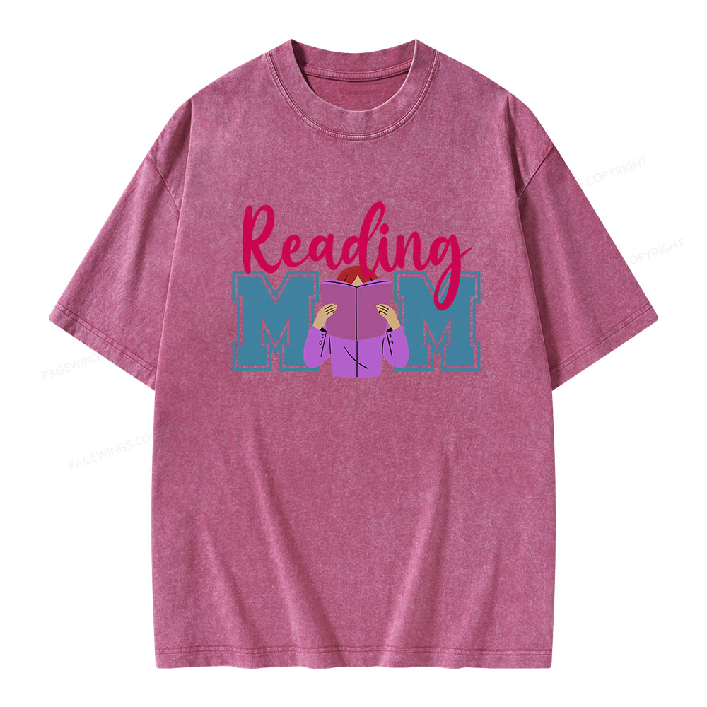 Pagewings Reading Mom Unisex Washed T-shirt