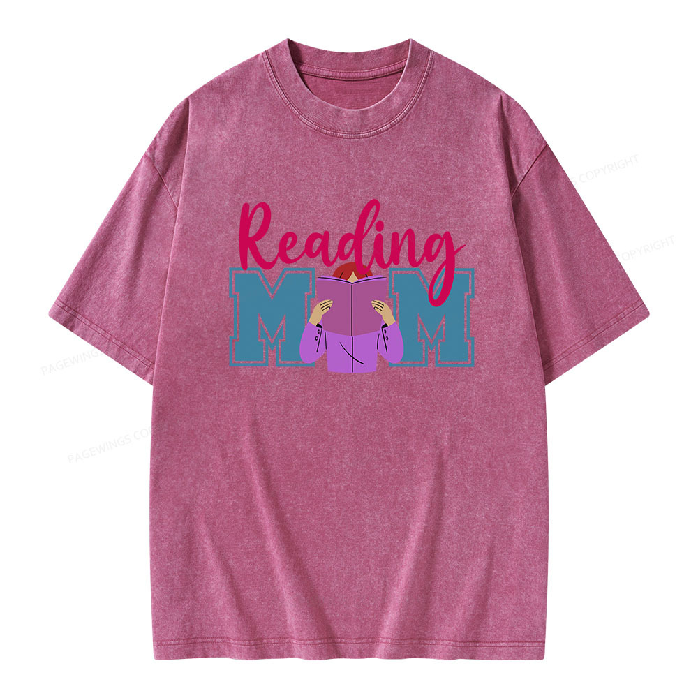 Pagewings Reading Mom Unisex Washed T-shirt
