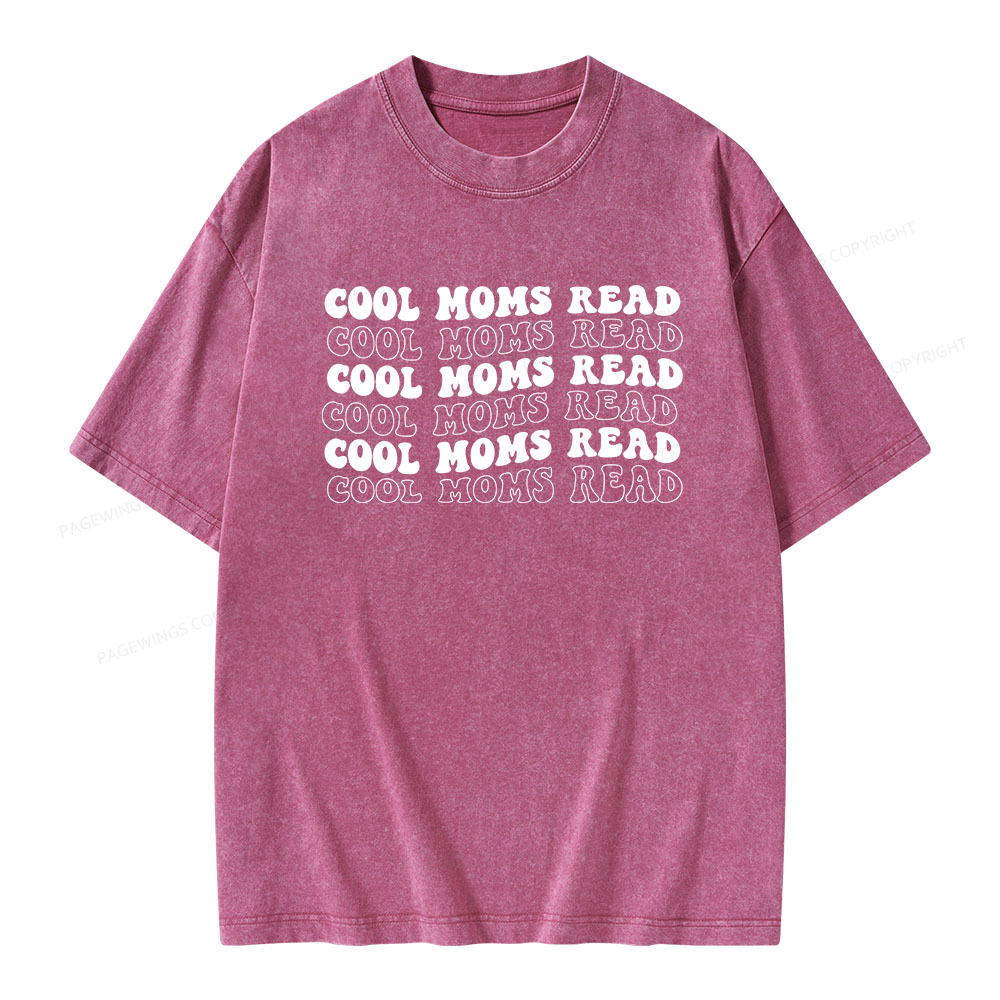 Pagewings Cool Moms Read Unisex Washed T-shirt