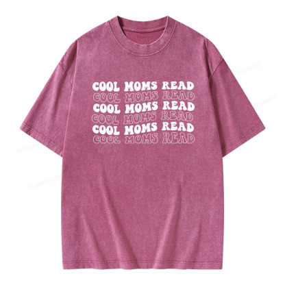 Pagewings Cool Moms Read Unisex Washed T-shirt