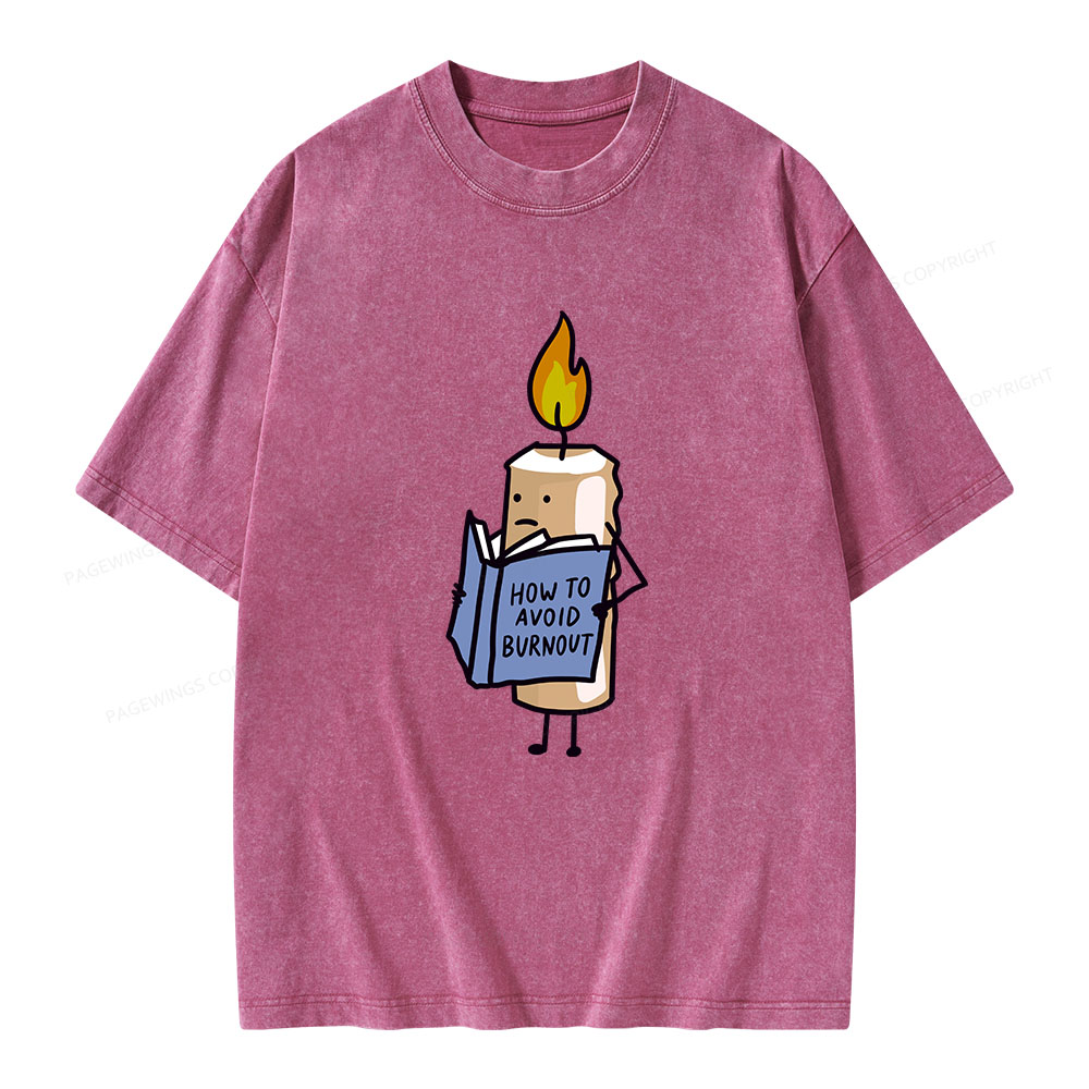 Pagewings How To Avoid Burnout Unisex Washed T-shirt