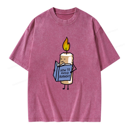 Pagewings How To Avoid Burnout Unisex Washed T-shirt