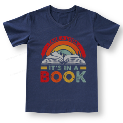 Pagewings Take A Look It's In A Book V-neck T-shirt