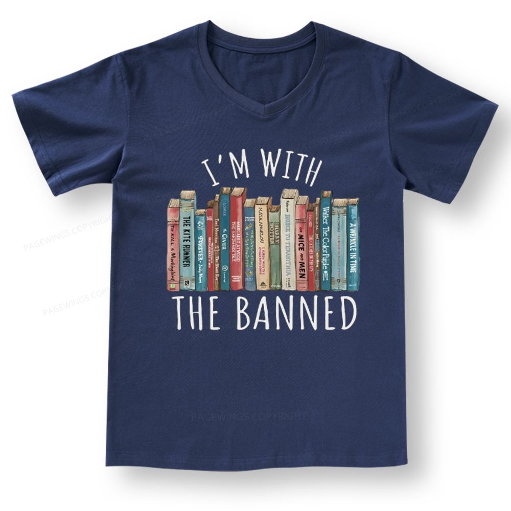 Pagewings I'm With The Banned V-neck T-shirt