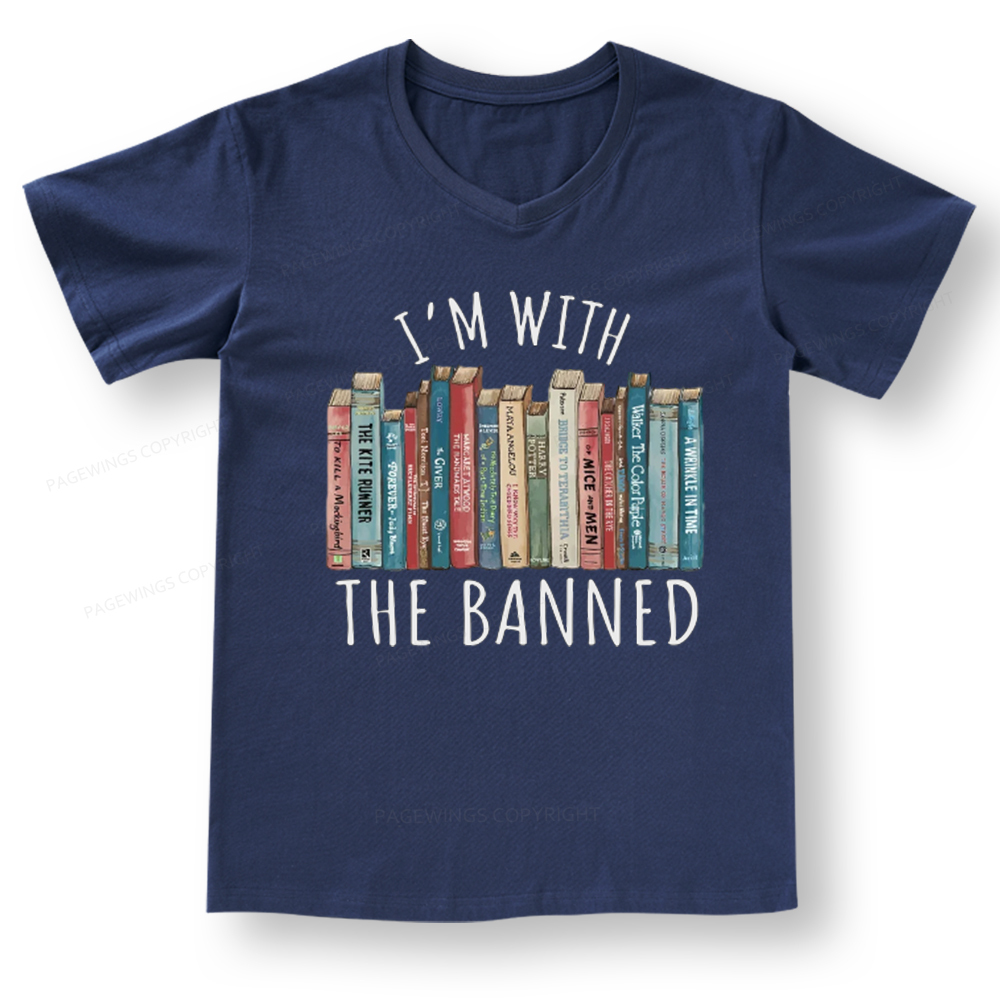 Pagewings I'm With The Banned V-neck T-shirt